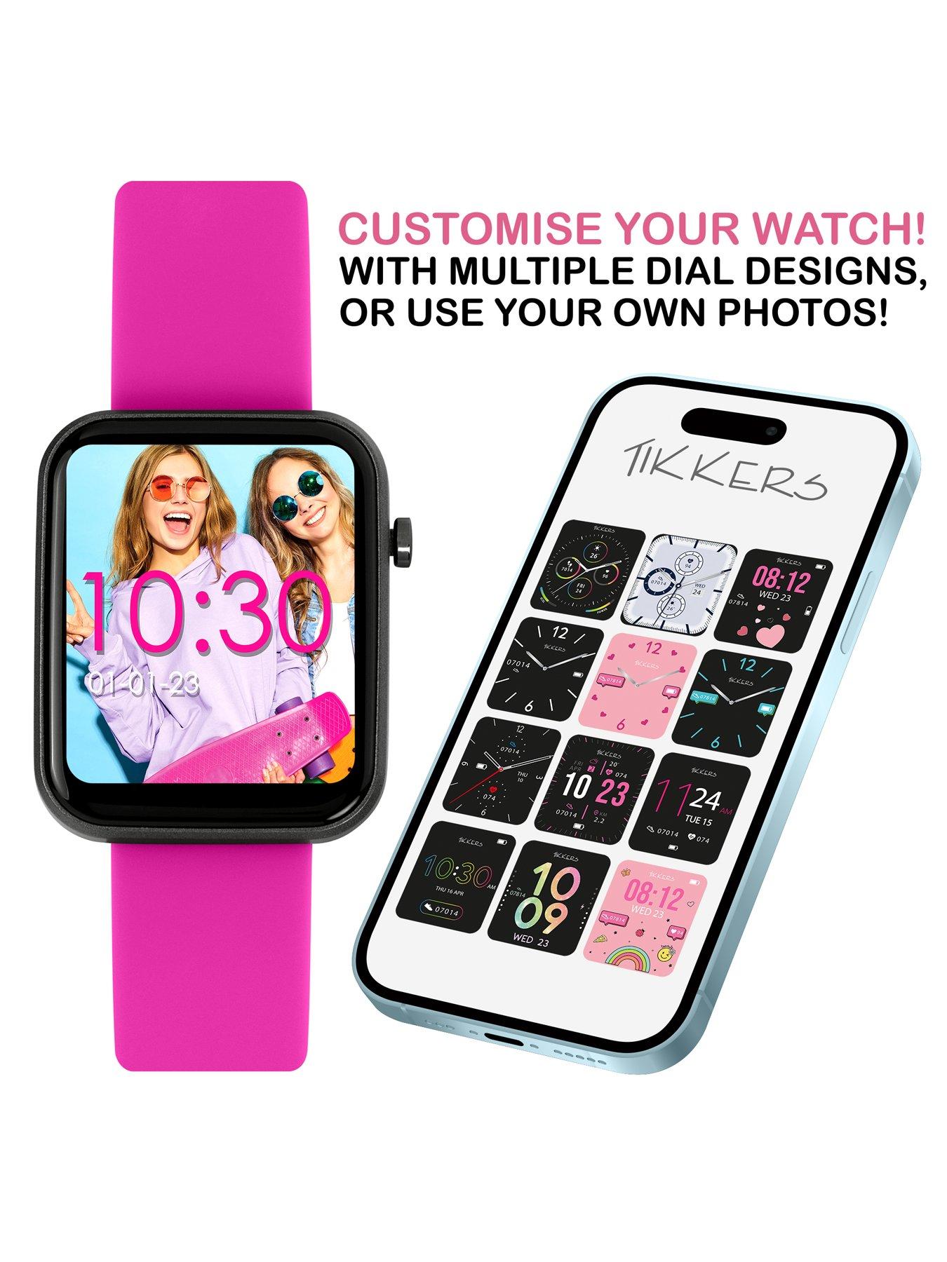 Tikkers Tikkers Smart Series 13 Pink Silicone Strap Smart Watch