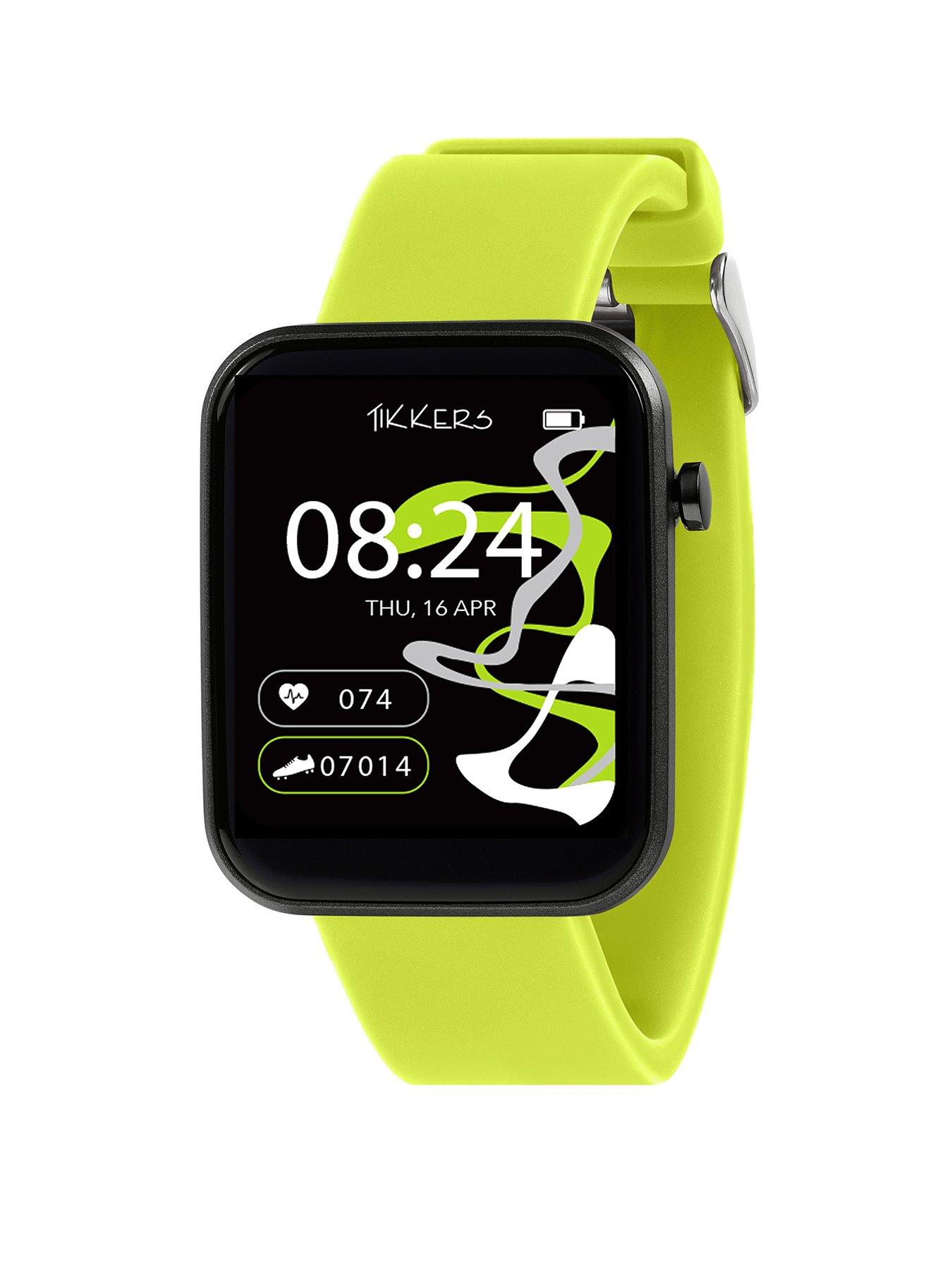 tikkers-tikkers-smart-series-13-green-silicone-strap-smart-watch