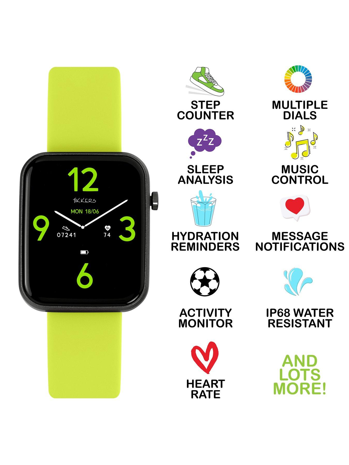 tikkers-tikkers-smart-series-13-green-silicone-strap-smart-watchoutfit