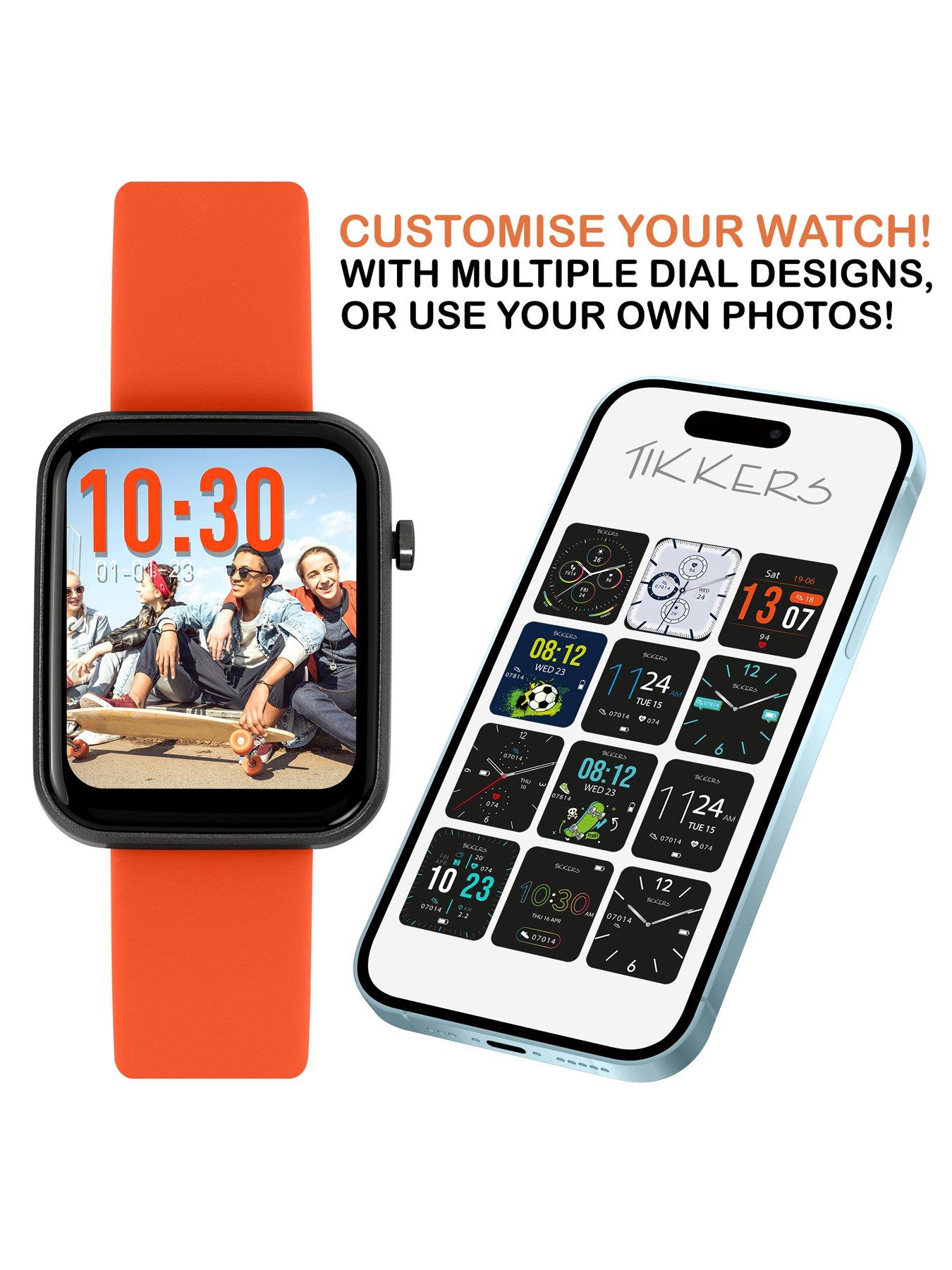 tikkers-tikkers-smart-series-13-orange-silicone-strap-smart-watchback