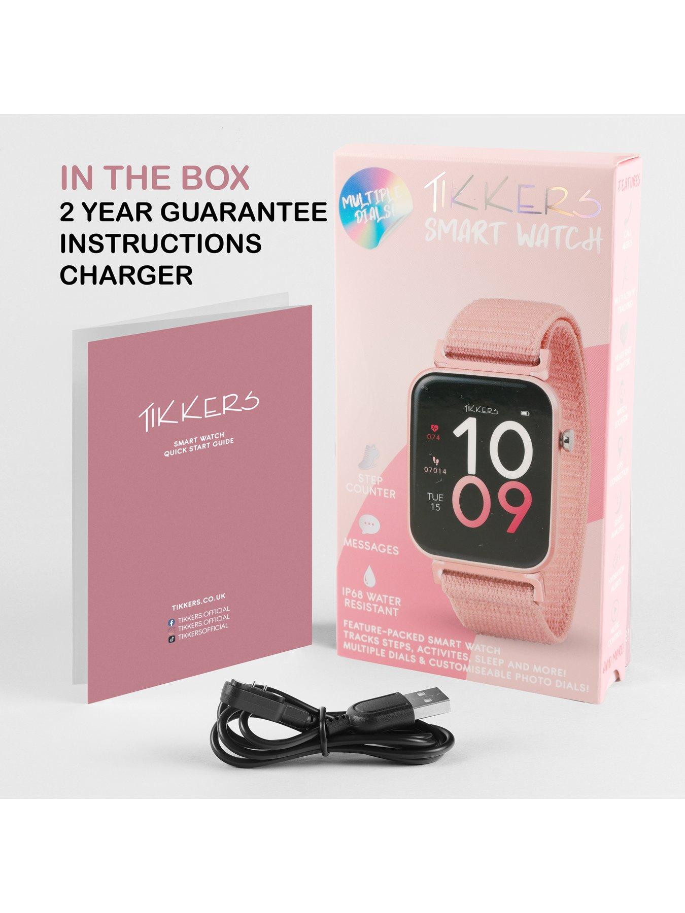 Image 6 of 6 of Tikkers Tikkers Smart Series 13 Pink Riptape Strap Smart Watch