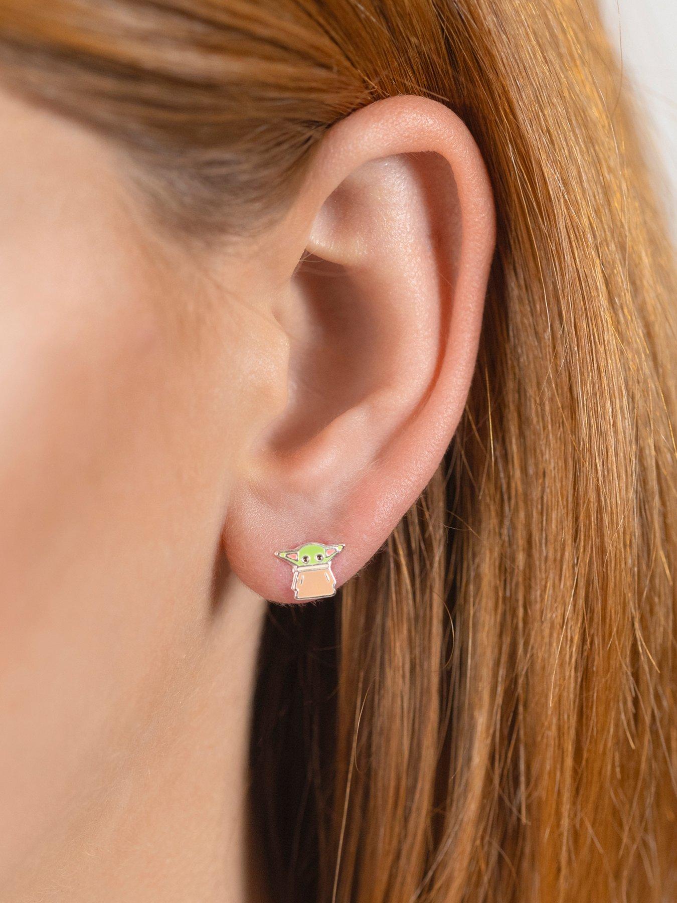 Image 2 of 3 of Disney Disney Star Wars Enamel Grogu Earrings