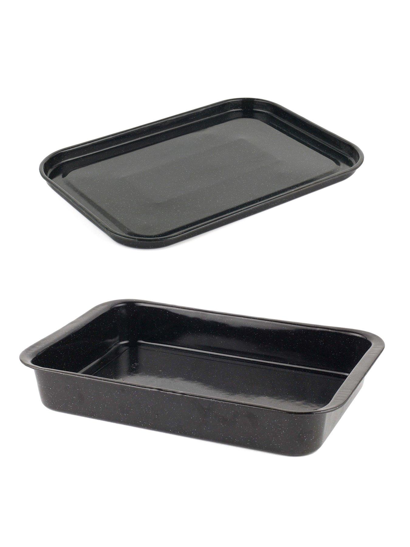 russell-hobbs-2-piece-vitreous-enamel-roaster-and-baking-tray-setfront