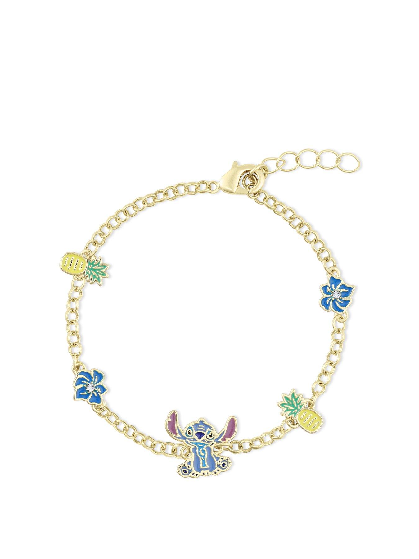 disney-gold-stitch-pineapple-flower-bracelet