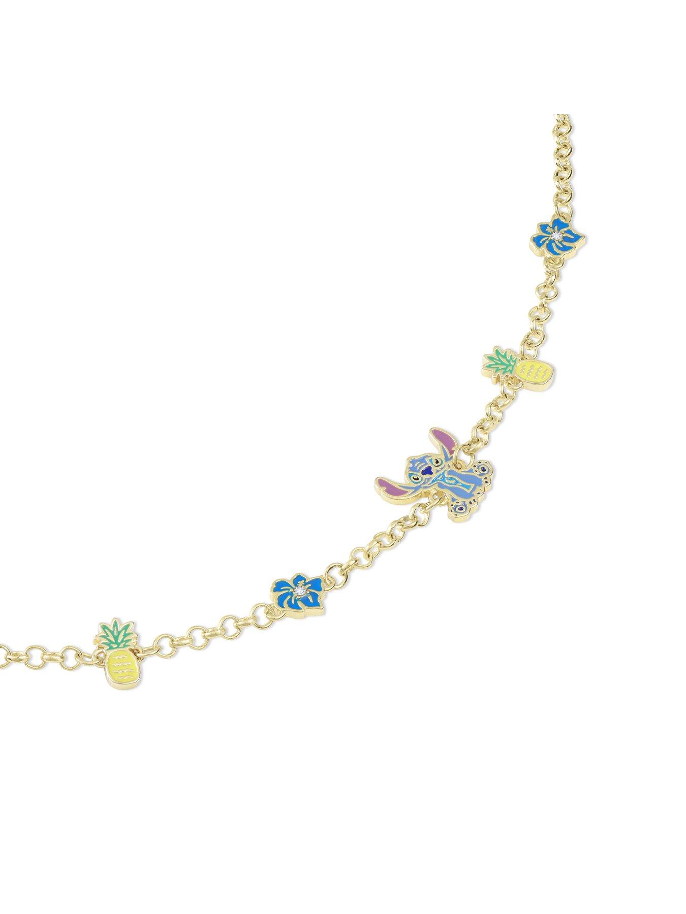 disney-gold-stitch-pineapple-flower-braceletstillFront