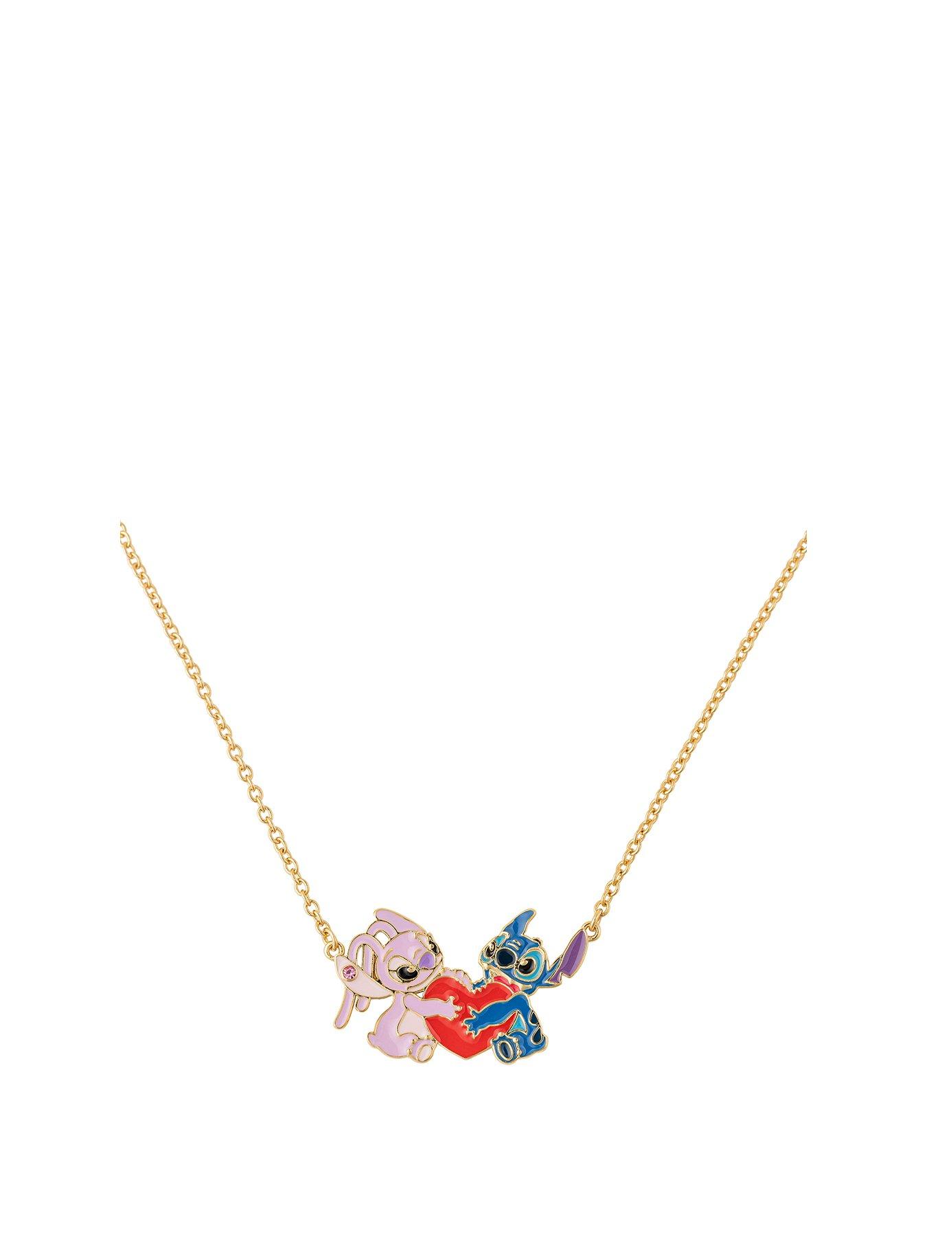 Disney Disney Stitch and Angel Heart Necklace