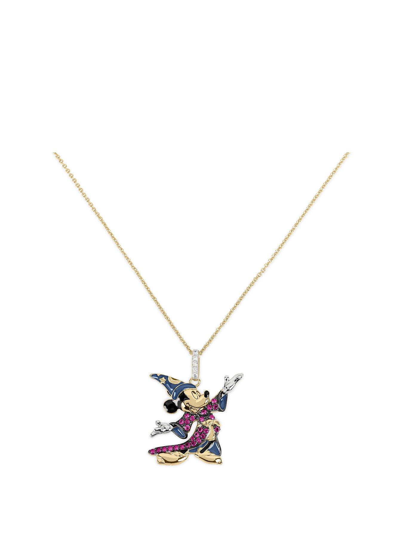 disney-disney-100-mickey-mouse-18-carat-yellow-gold-plated-pendant-with-ruby-amp-cubic-zirconia-stones