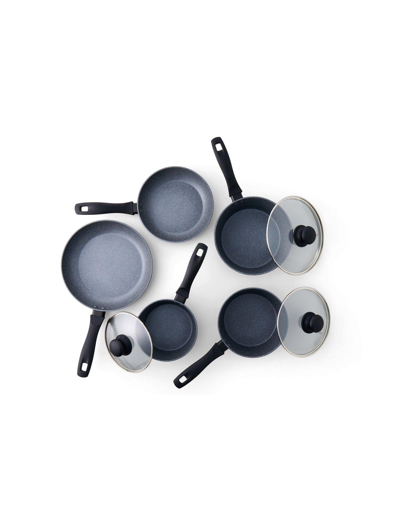 Image 3 of 7 of Russell Hobbs Metallic Marble 5 Piece Pan Set