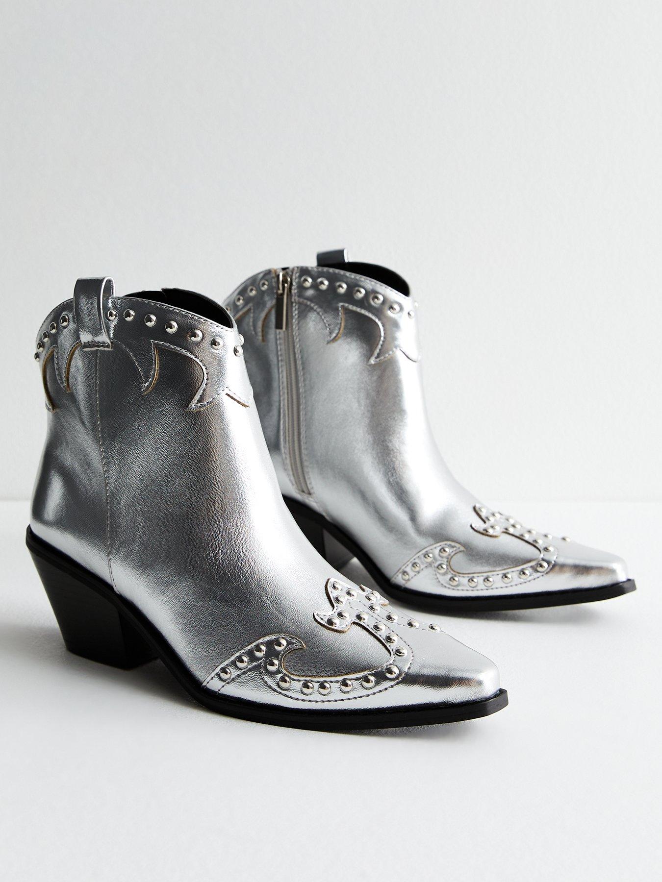 new-look-faux-leather-studded-cowboy-boots-silverstillFront