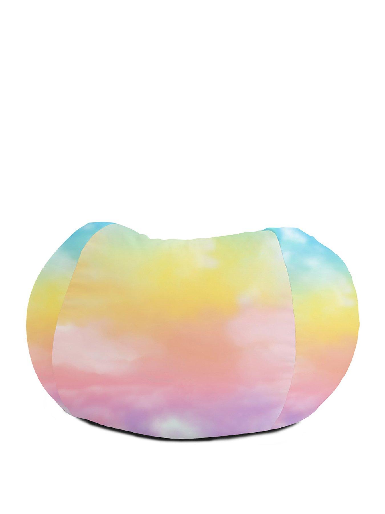 rucomfy-tie-dye-medium-round-bean-bagstillFront