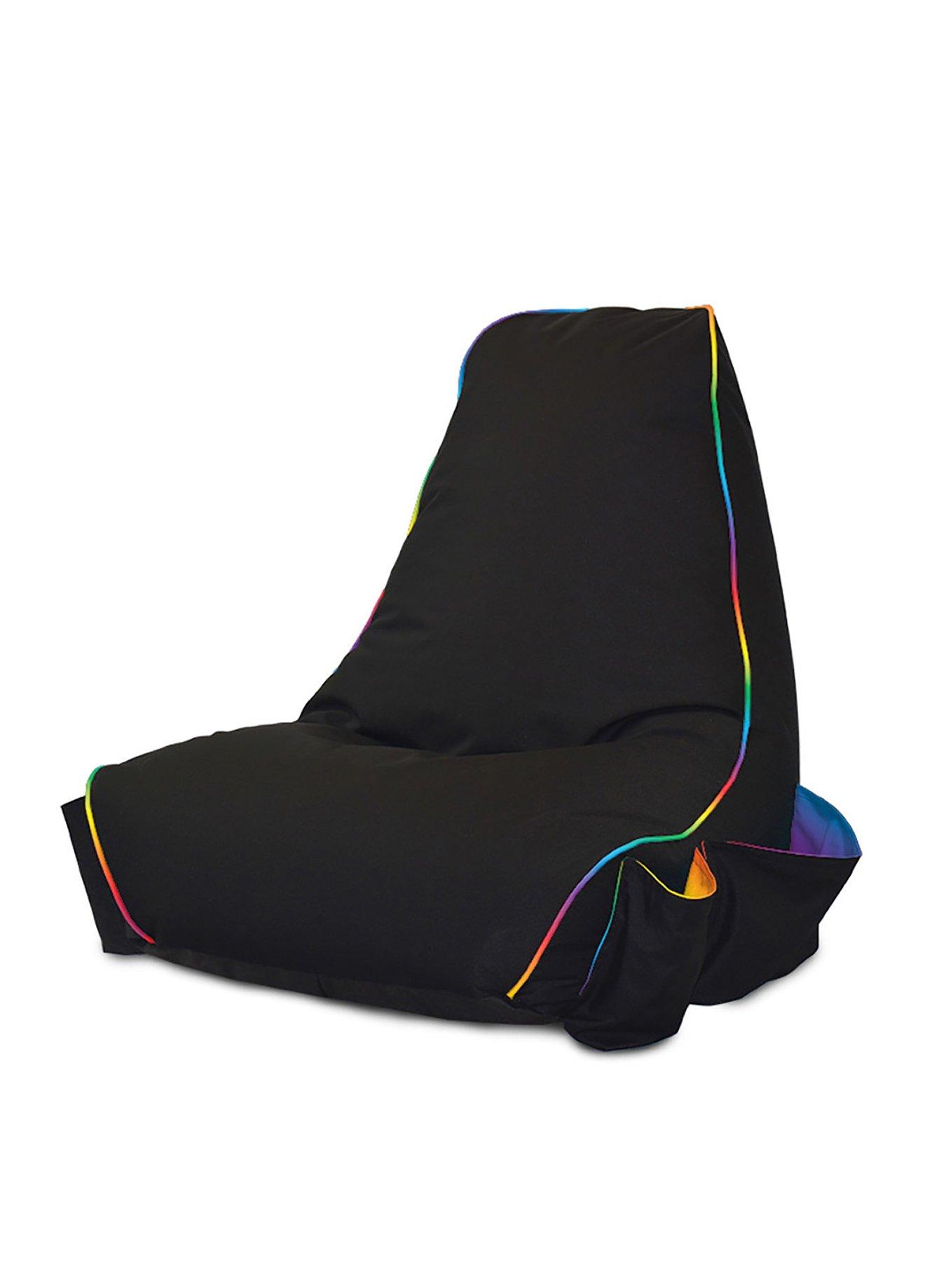 rucomfy-black-rugame-kids-gamer-bean-bag-chair--ledstillFront