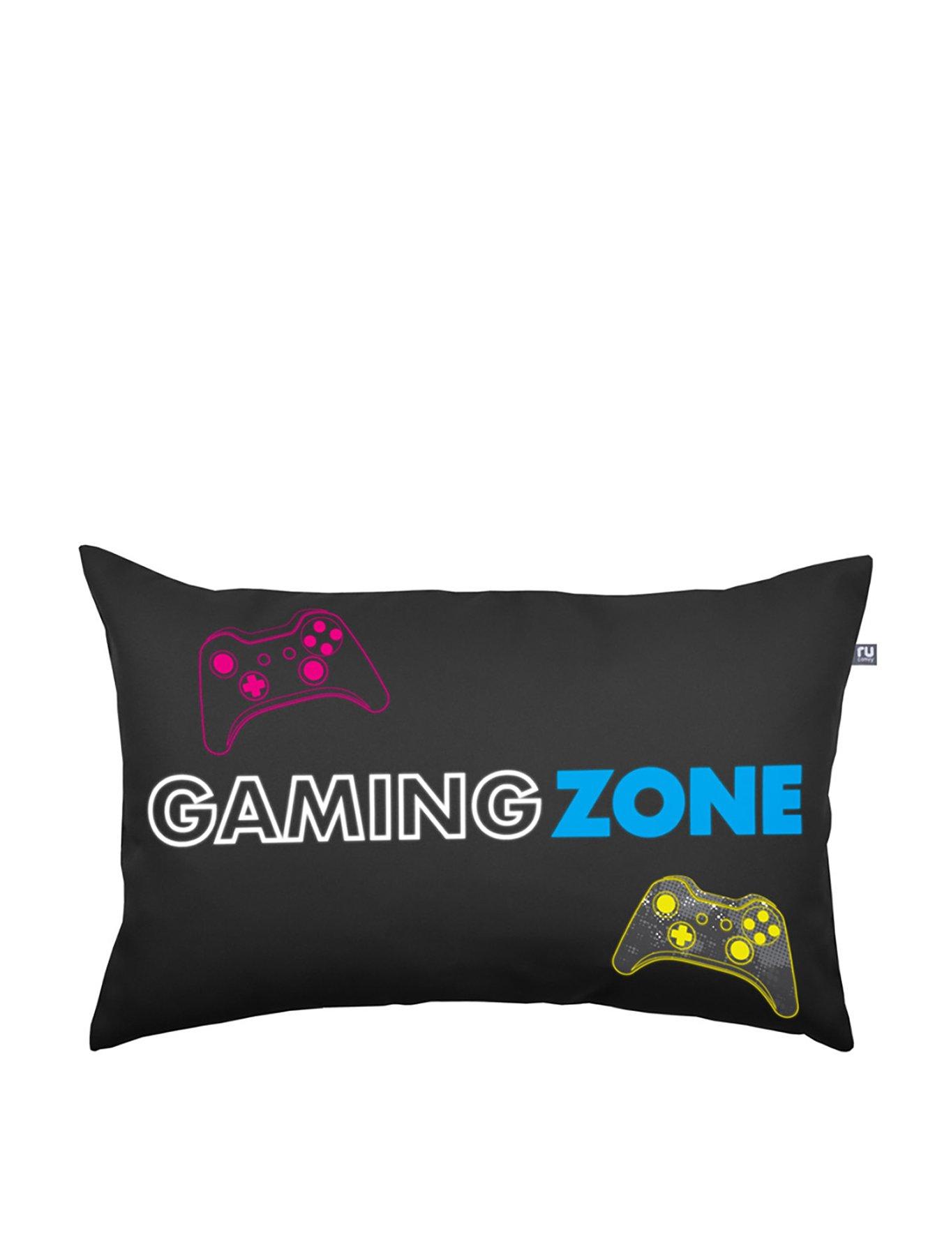 rucomfy-printed-trend-40x60cm-gaming-zone-cushion-black