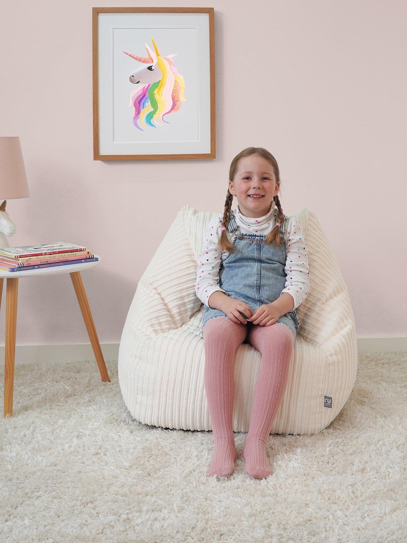 undefined Jumbo Cord Big Kids Snuggle Chair - Slate Grey