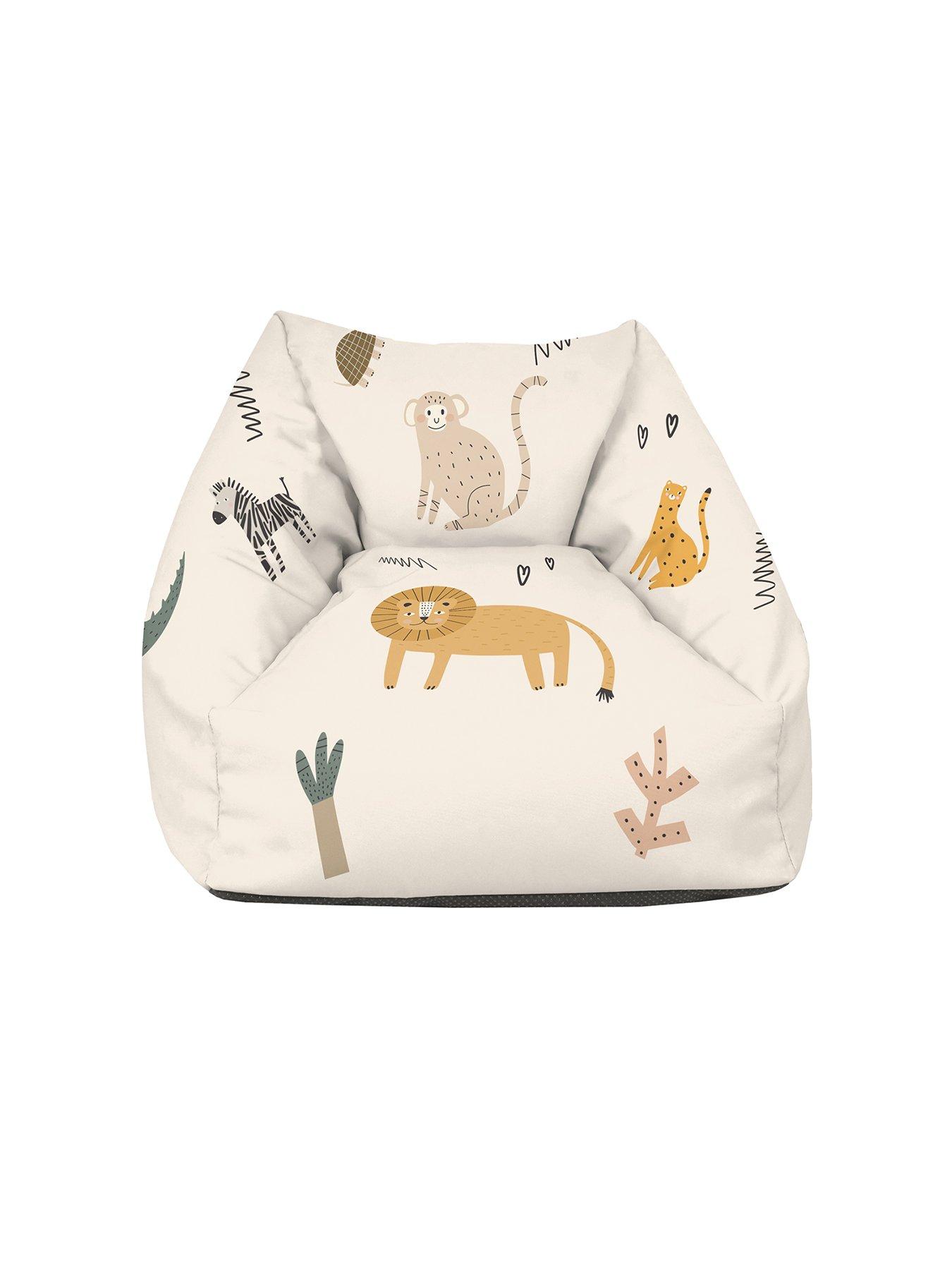 Image 2 of 7 of rucomfy Snuggle Chair Children's Beanbag - Safari Friends