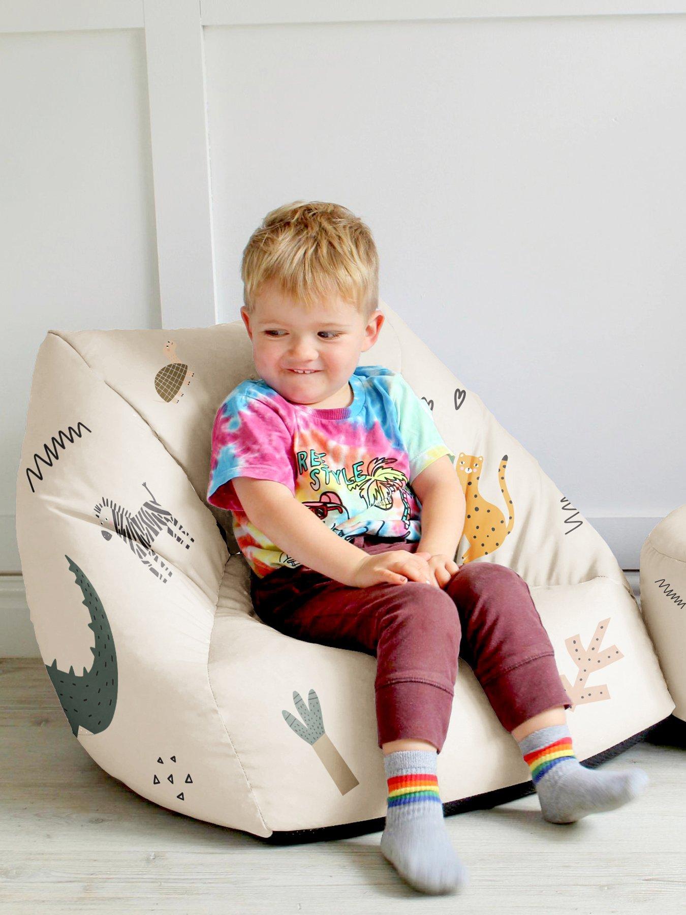 Image 3 of 7 of rucomfy Snuggle Chair Children's Beanbag - Safari Friends