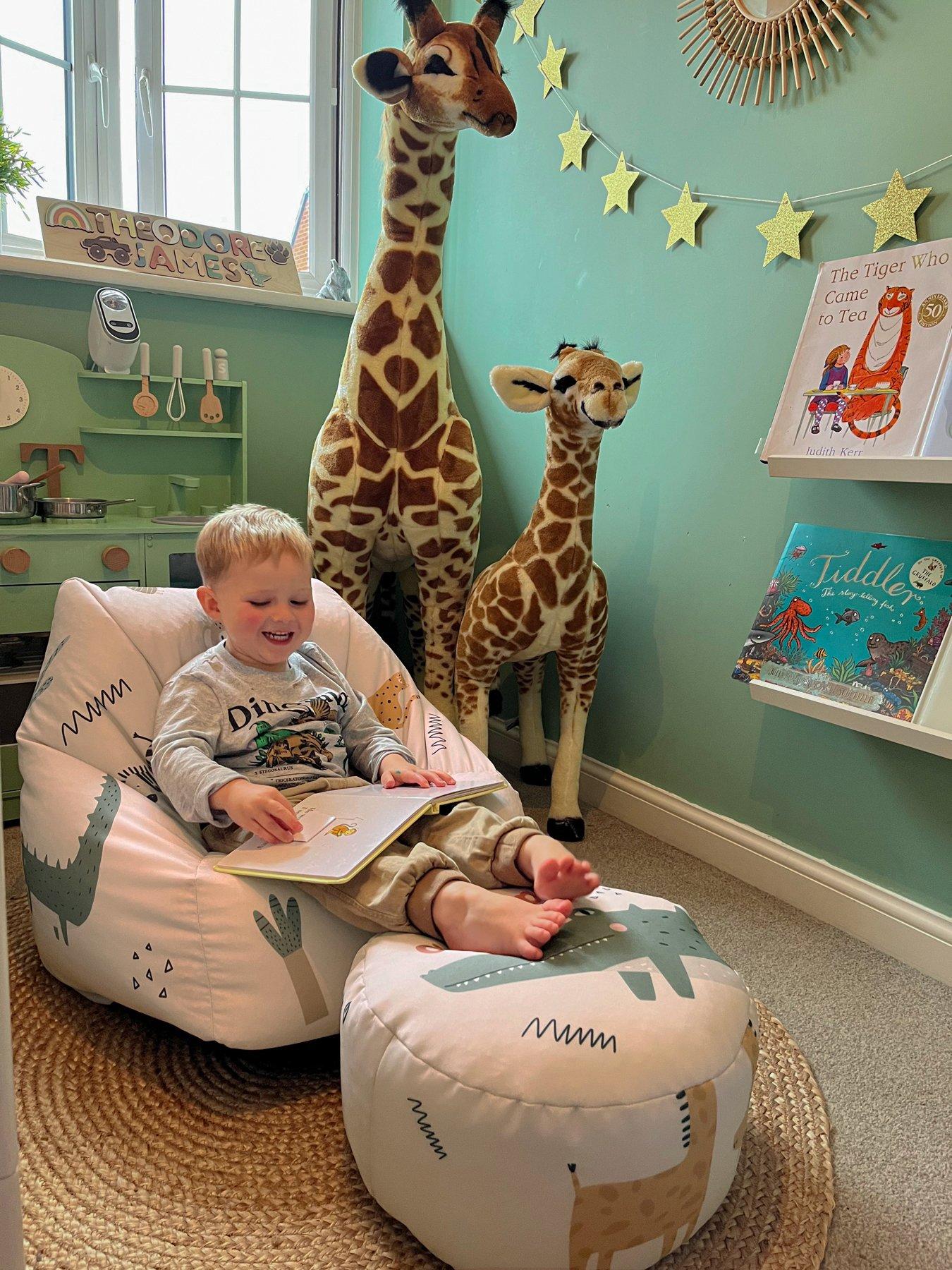 Image 6 of 7 of rucomfy Snuggle Chair Children's Beanbag - Safari Friends