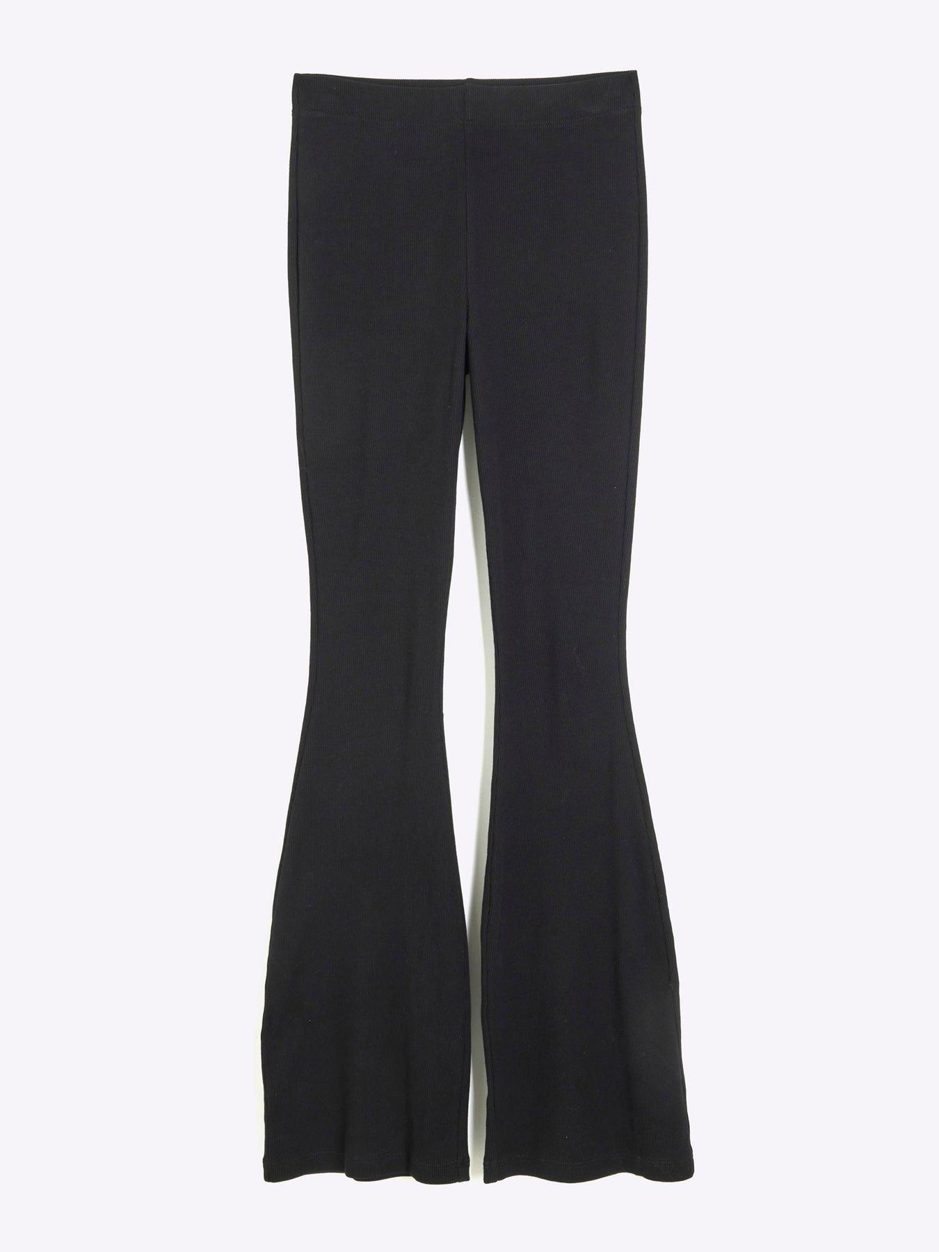 river-island-high-waisted-rib-flare-blackdetail