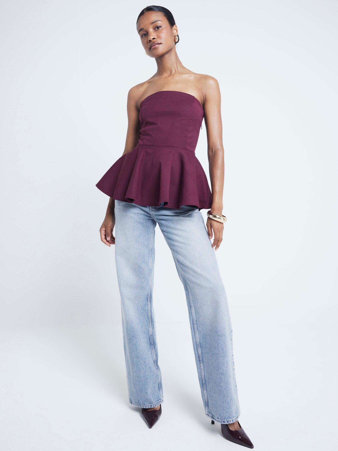 river-island-peplum-bonded-top-dark-purplestillFront