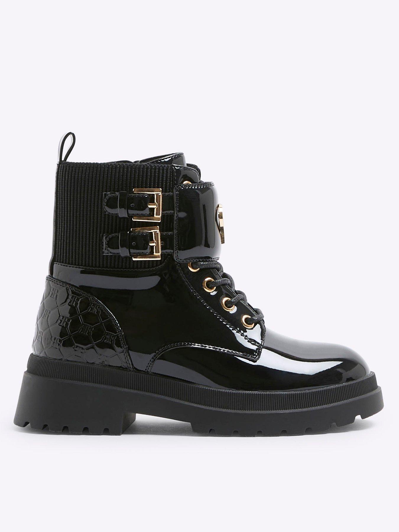 river-island-girls-patent-lace-up-boots-black