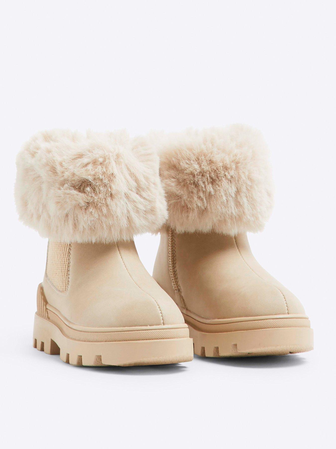 river-island-mini-mini-girls-faux-fur-trim-boots-beigestillFront