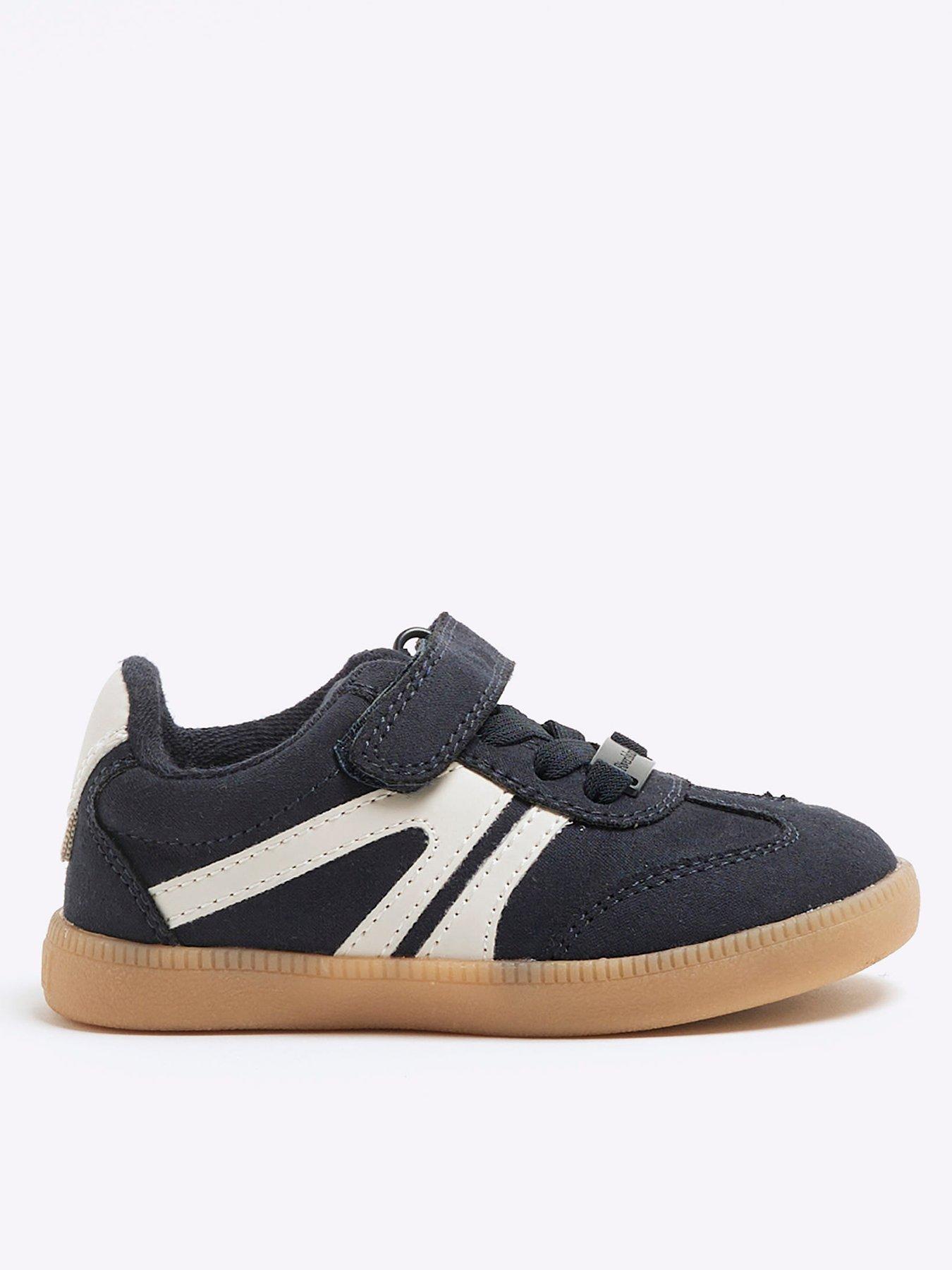 Image 1 of 5 of River Island Mini Unisex Velcro Trainers - Navy