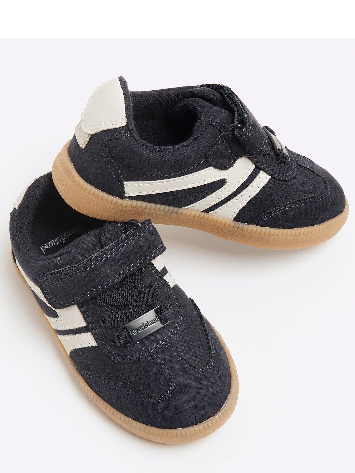 Image 3 of 5 of River Island Mini Unisex Velcro Trainers - Navy