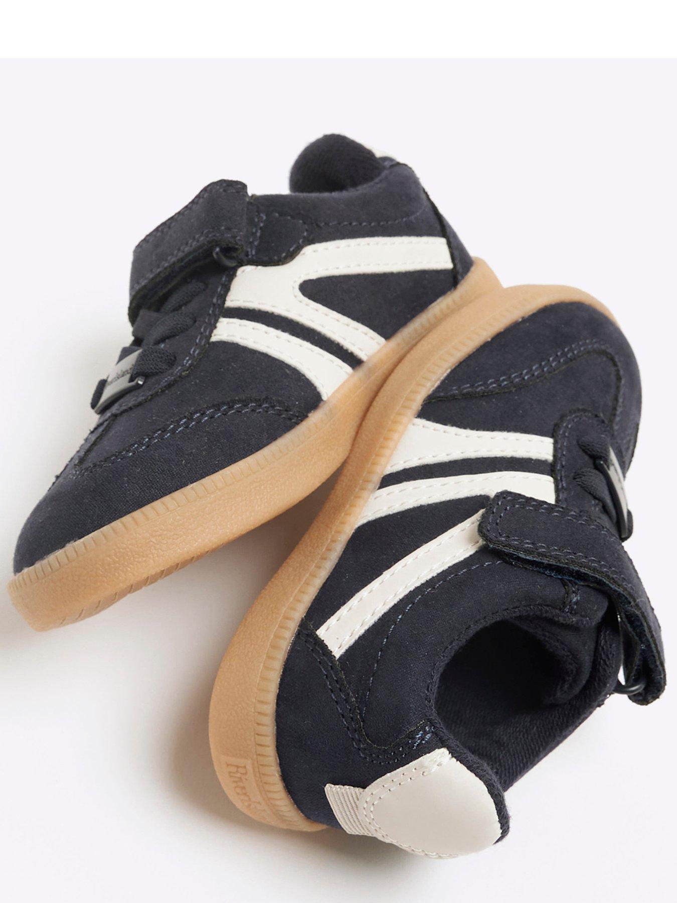 Image 4 of 5 of River Island Mini Unisex Velcro Trainers - Navy