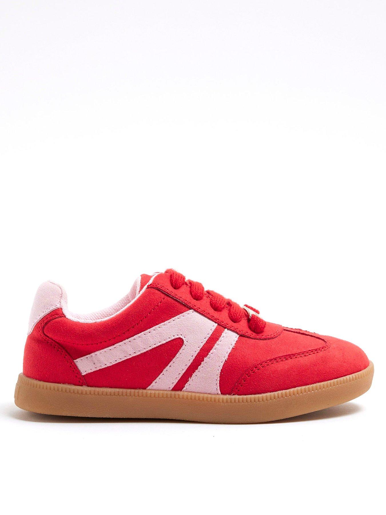 river-island-girls-lace-up-trainers-red