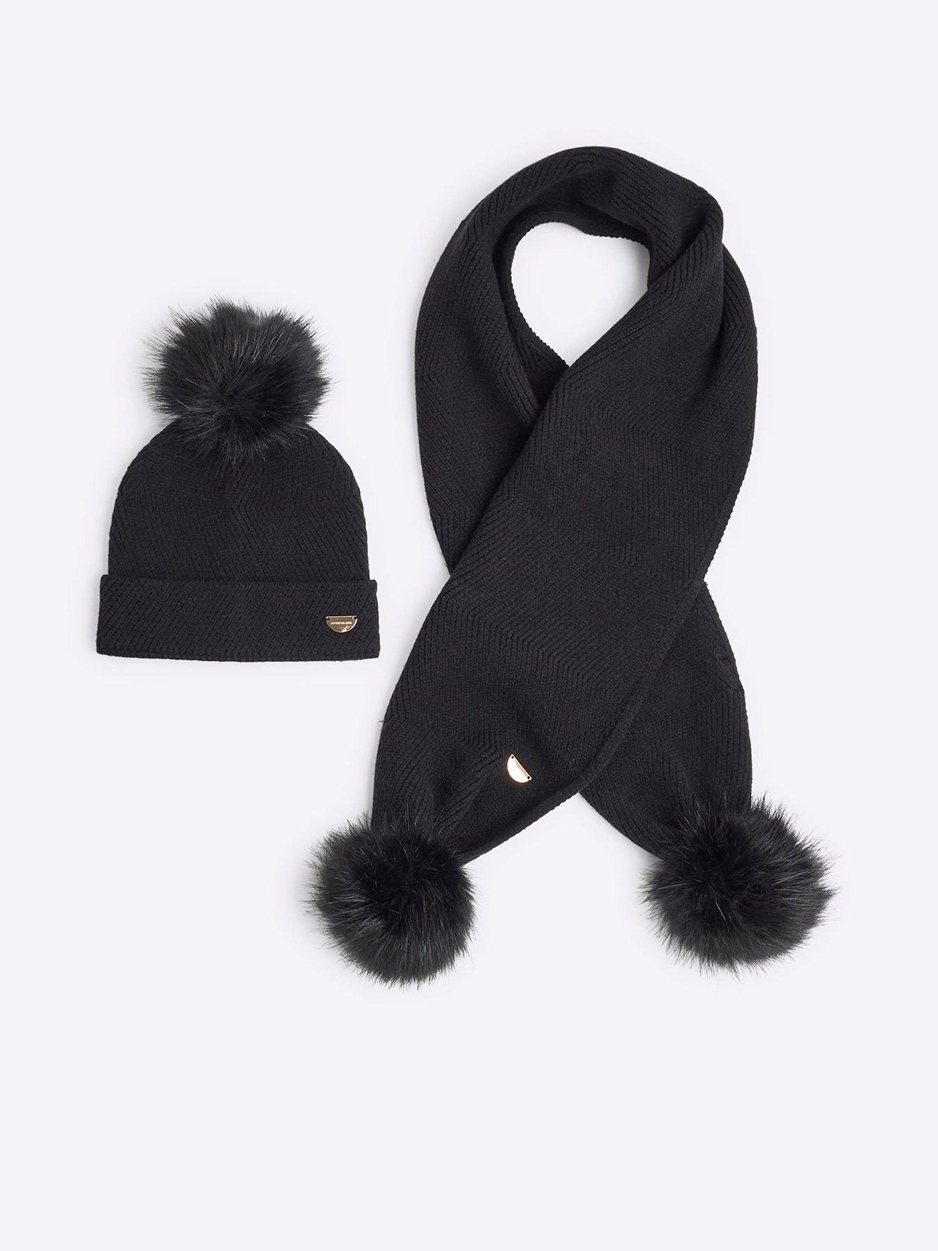 river-island-girls-beanie-and-scarf-bundle-blackfront