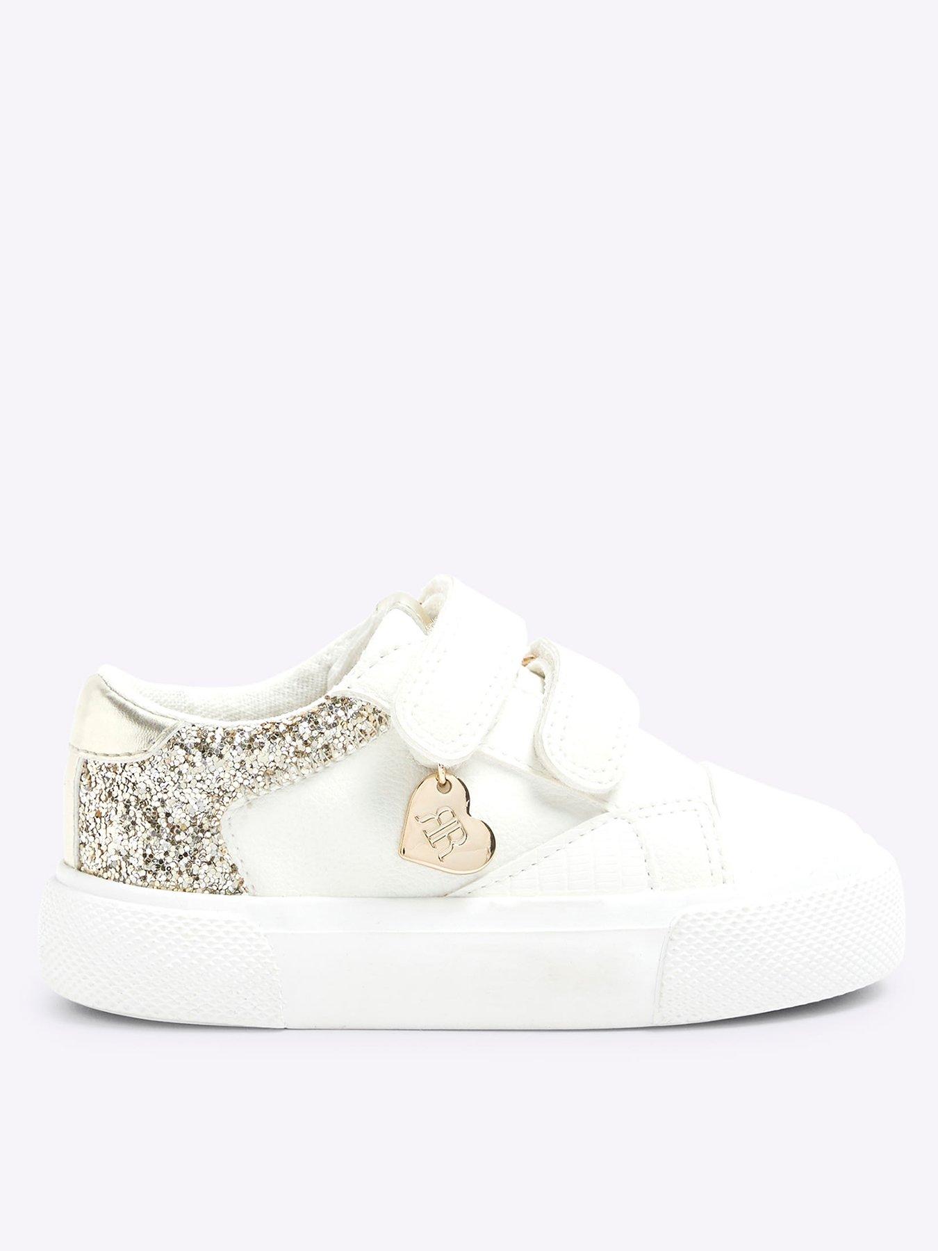 river-island-mini-girls-velcro-glitter-trainers-whitefront