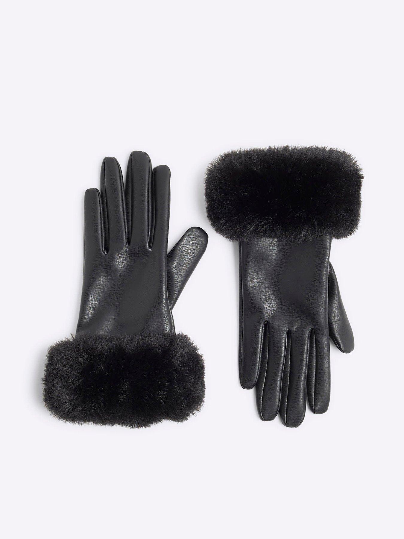 river-island-older-girl-faux-fur-trim-gloves-black