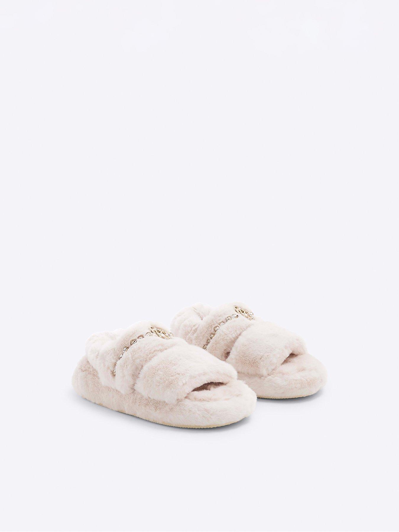 river-island-girls-faux-fur-open-toe-slipper-creamstillFront