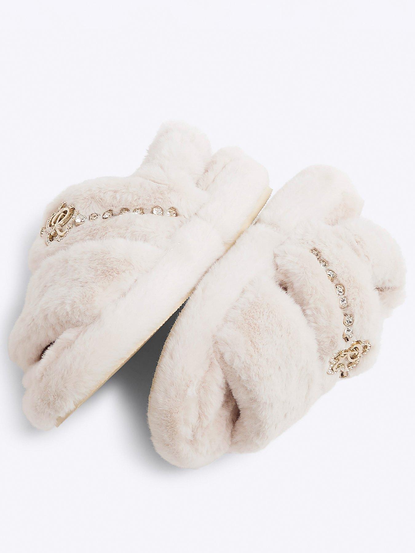 river-island-girls-faux-fur-open-toe-slipper-creamoutfit