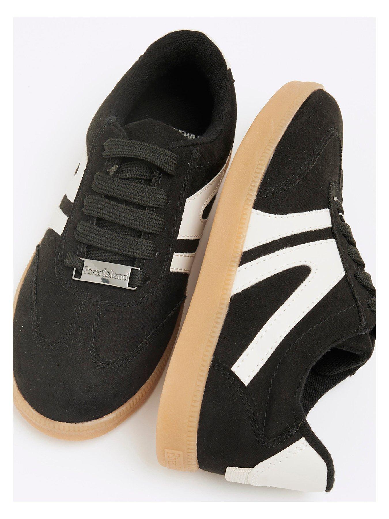 Image 4 of 5 of River Island Unisex Lace Up Trainers - Black