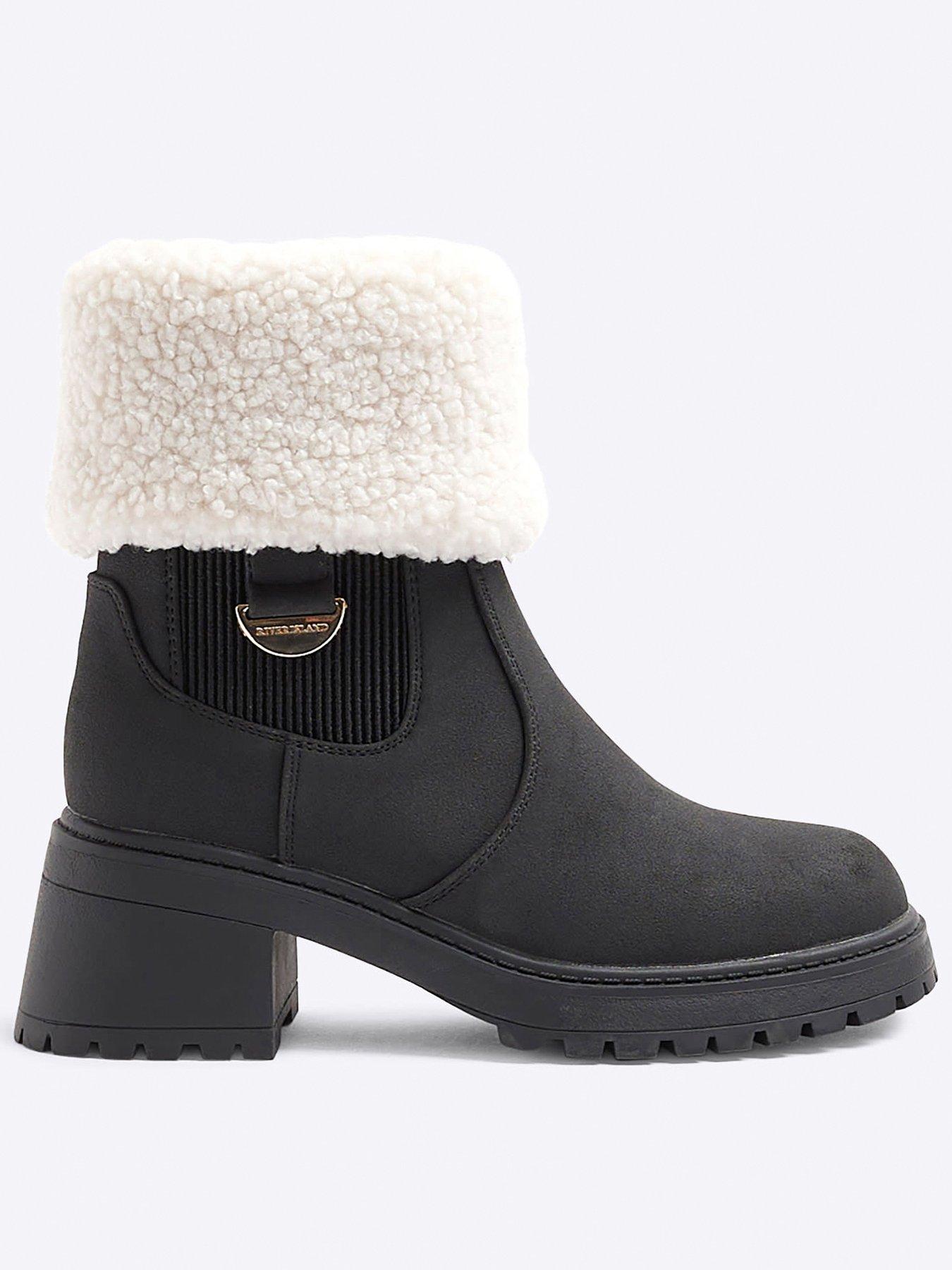 river-island-shearling-cuff-heeled-boots-black