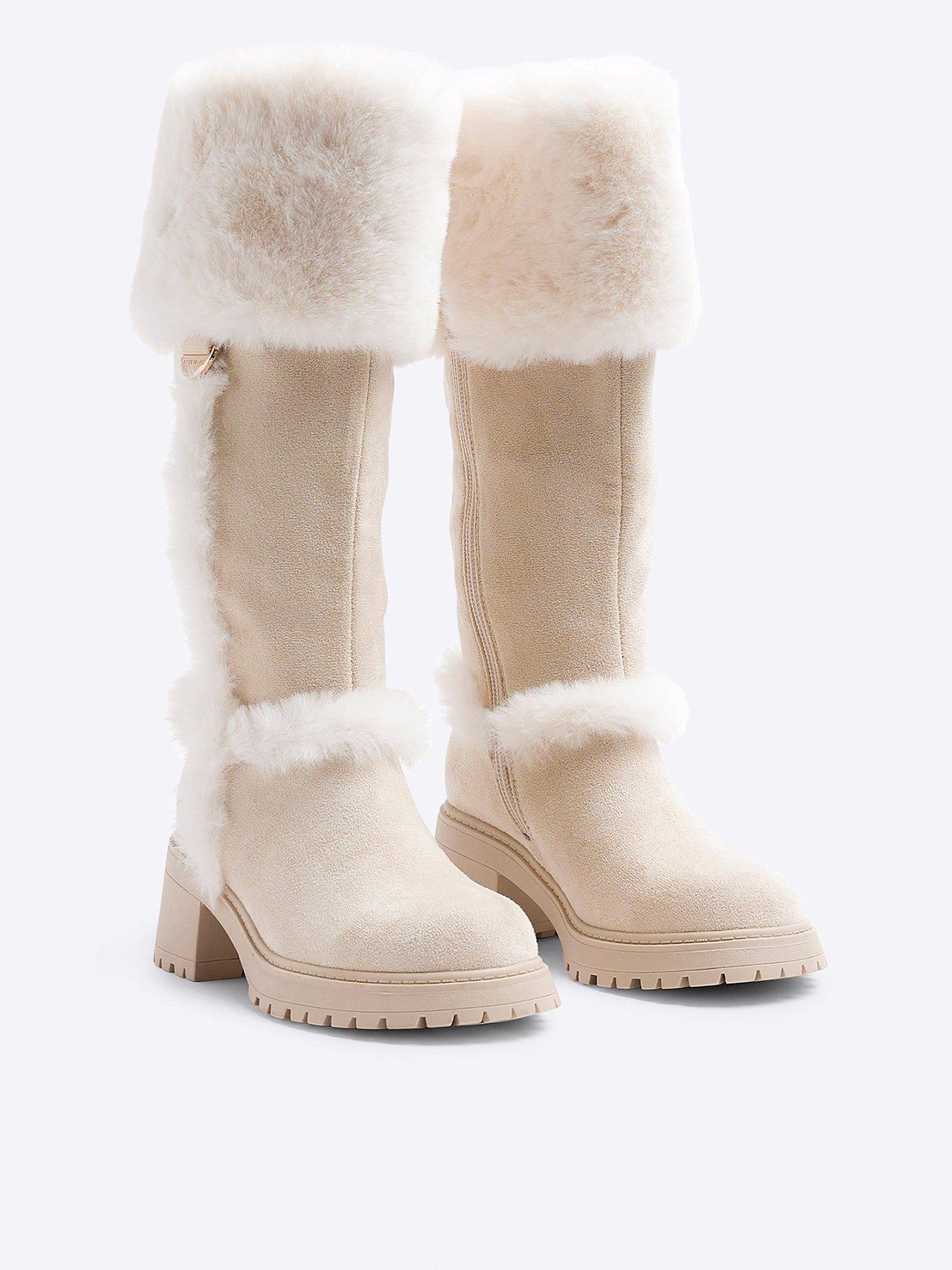 river-island-older-girl-suedette-faux-fur-knee-high-boots-beigestillFront