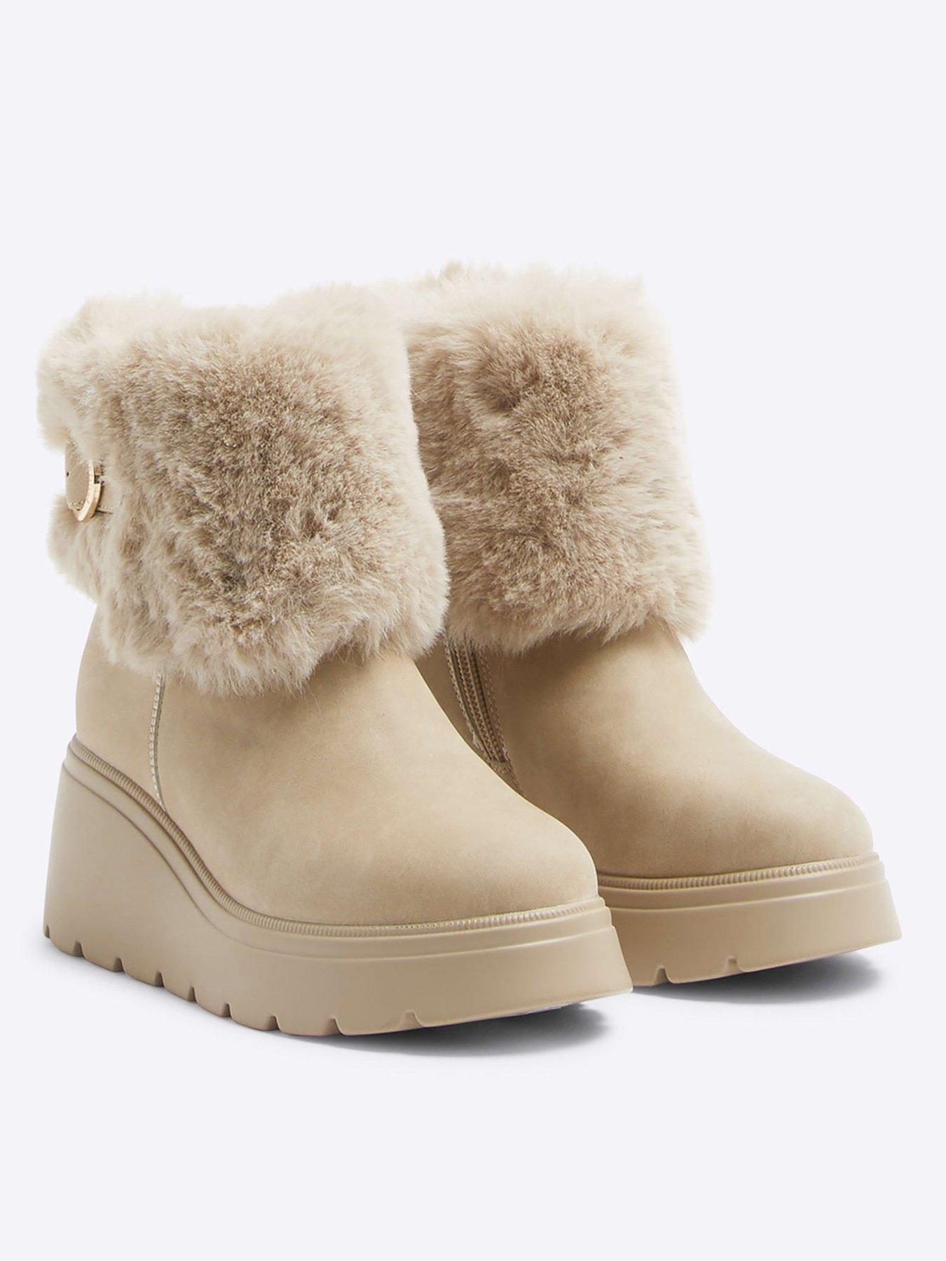 river-island-older-girl-faux-fur-wedge-boots-beigestillFront