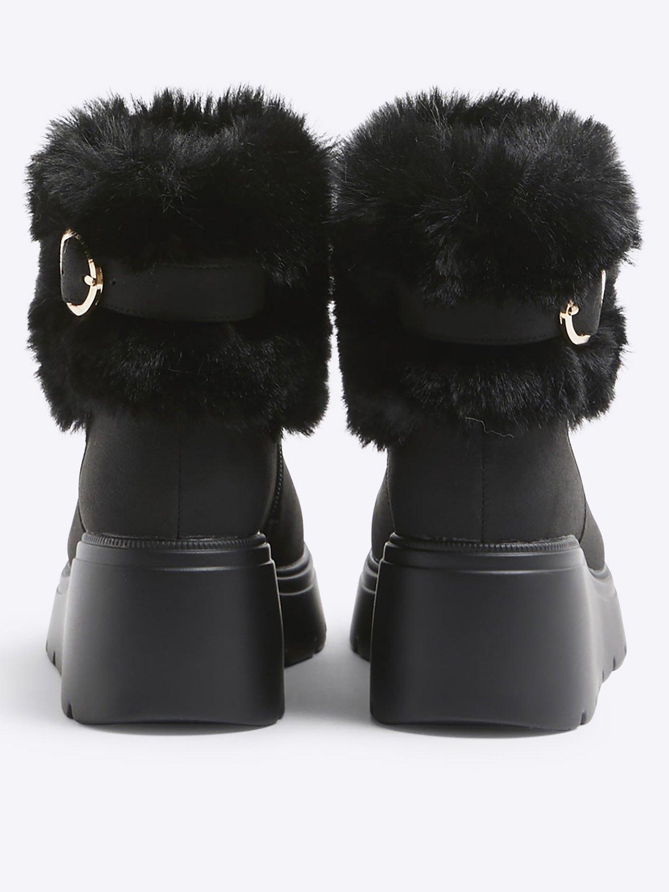 river-island-older-girl-pu-faux-fur-cuff-boot-blackback