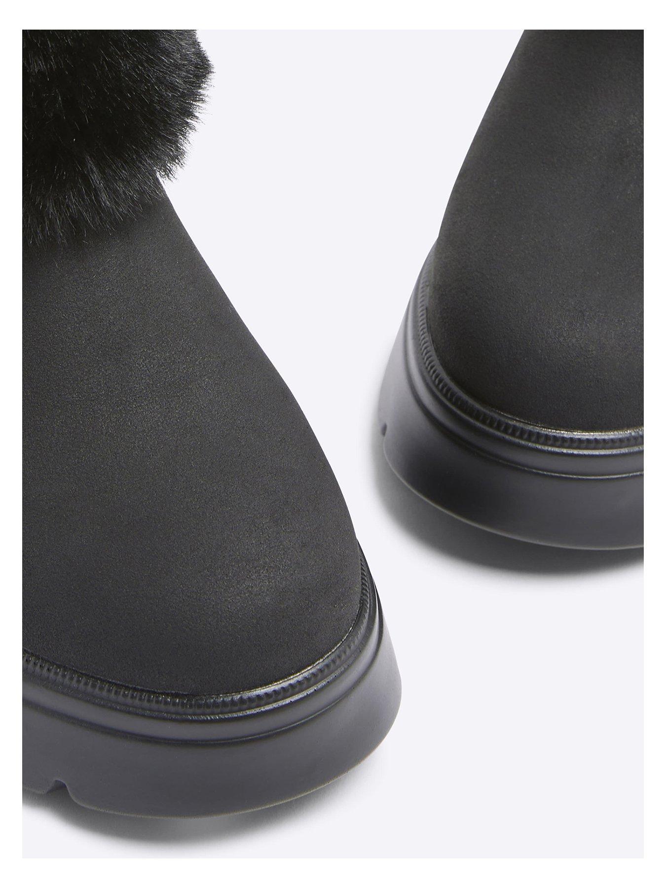 river-island-older-girl-pu-faux-fur-cuff-boot-blackoutfit