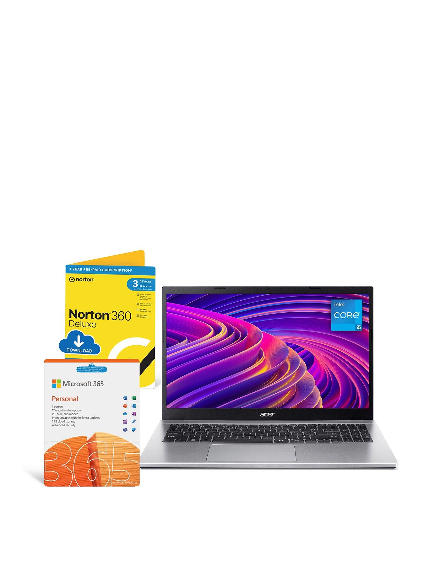 Image 1 of 8 of Acer Aspire 3 - 15.6in Full HD - Intel Core i5 - 8GM RAM - 1TB SSD with M365 Personal &amp; Norton 1 Year included - Silver
