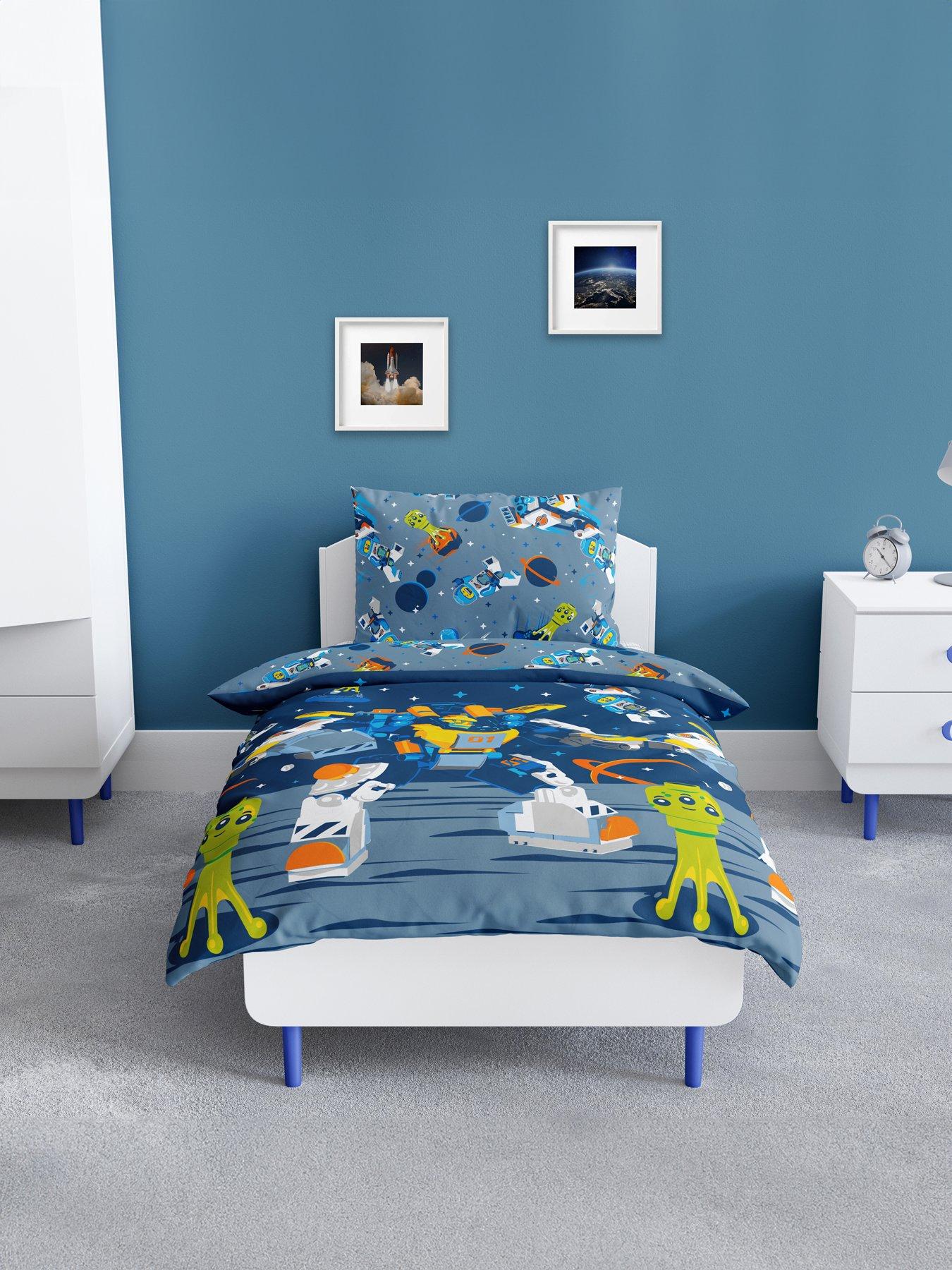 Image of LEGO Cityscape Rotary Duvet Set- Single - Blue
