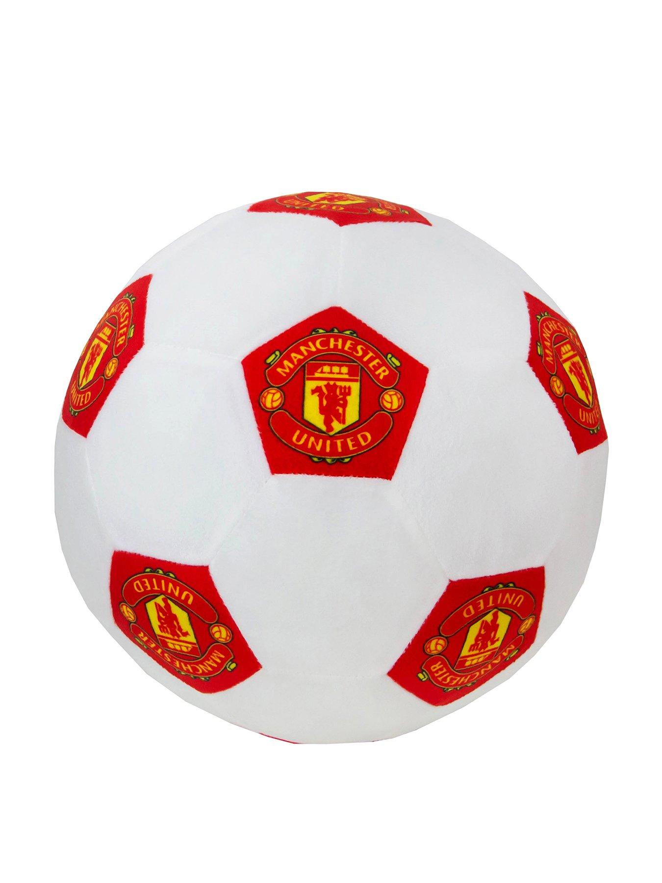 Image 2 of 5 of Manchester United Football Shaped Cushion - White/Red