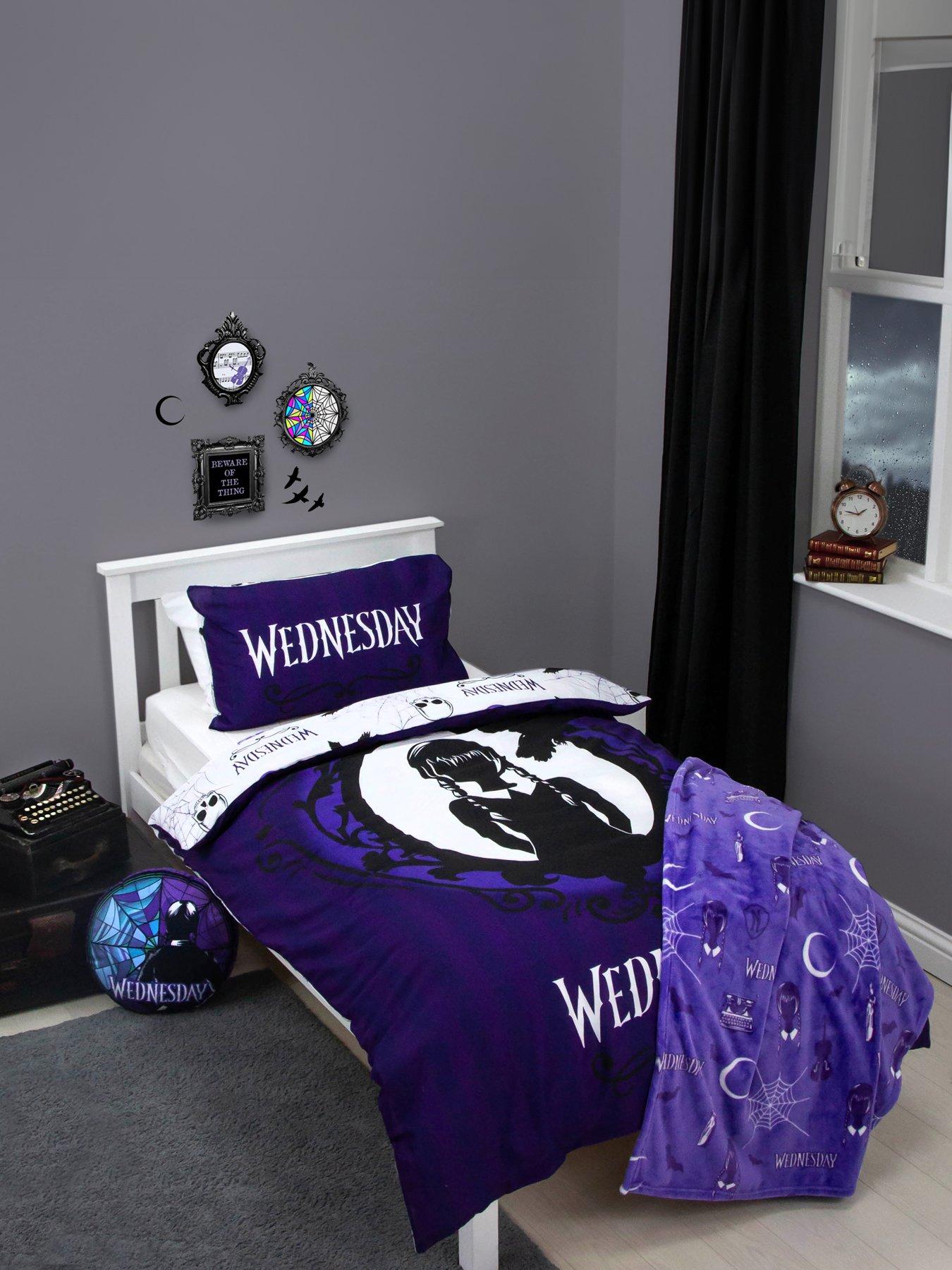 undefined Wednesday Addams Destined Panel Duvet Set- Single
