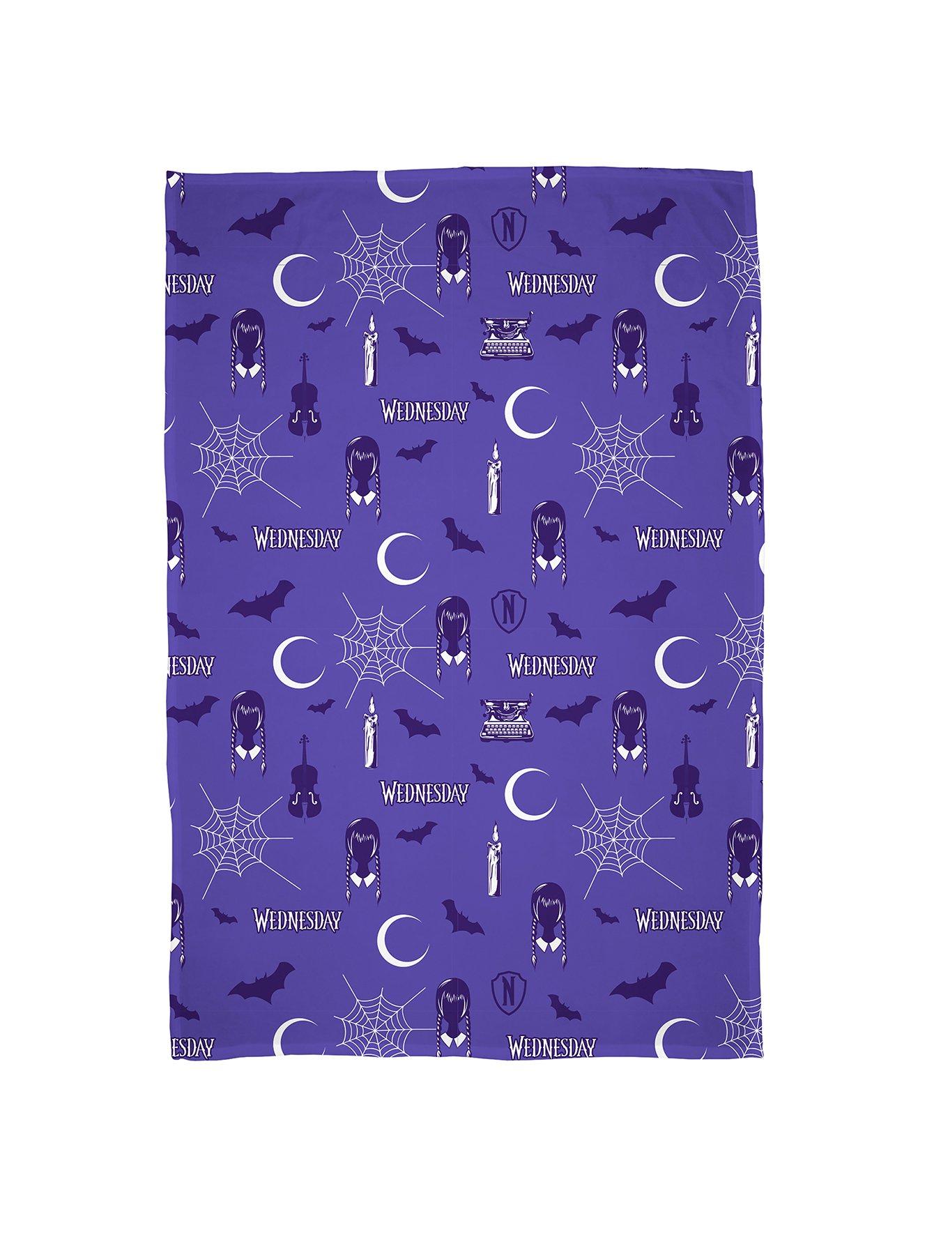 Image 2 of 5 of Wednesday Wednesday Addams Desinted Halloween Rotary Fleece