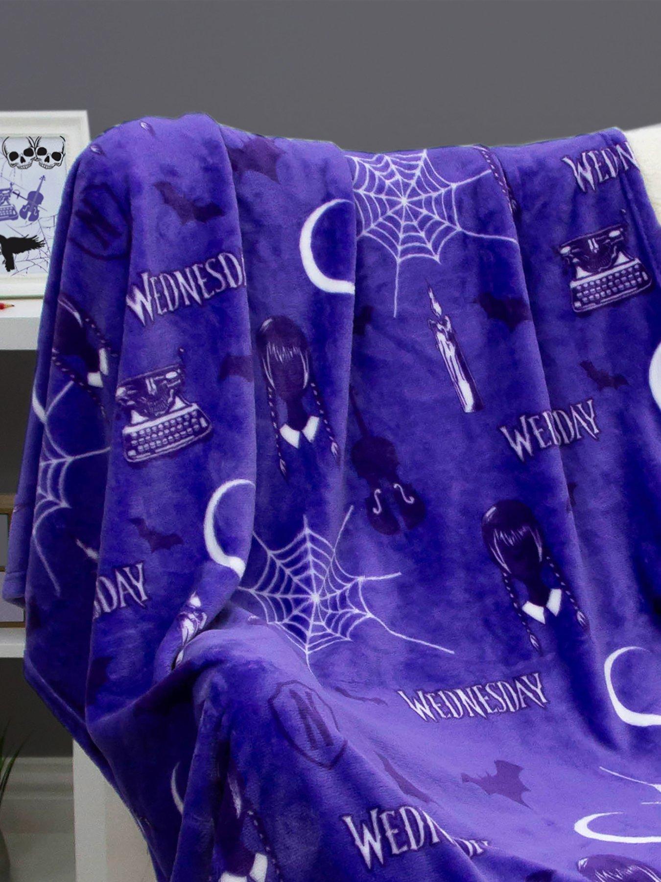 Image 3 of 5 of Wednesday Wednesday Addams Desinted Halloween Rotary Fleece