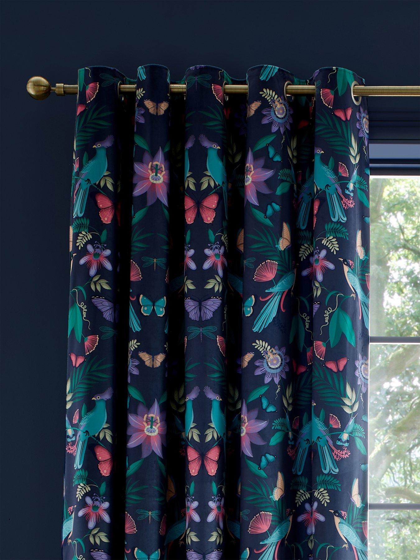 catherine-lansfield-mya-tropical-birds-curtains-90x90cm