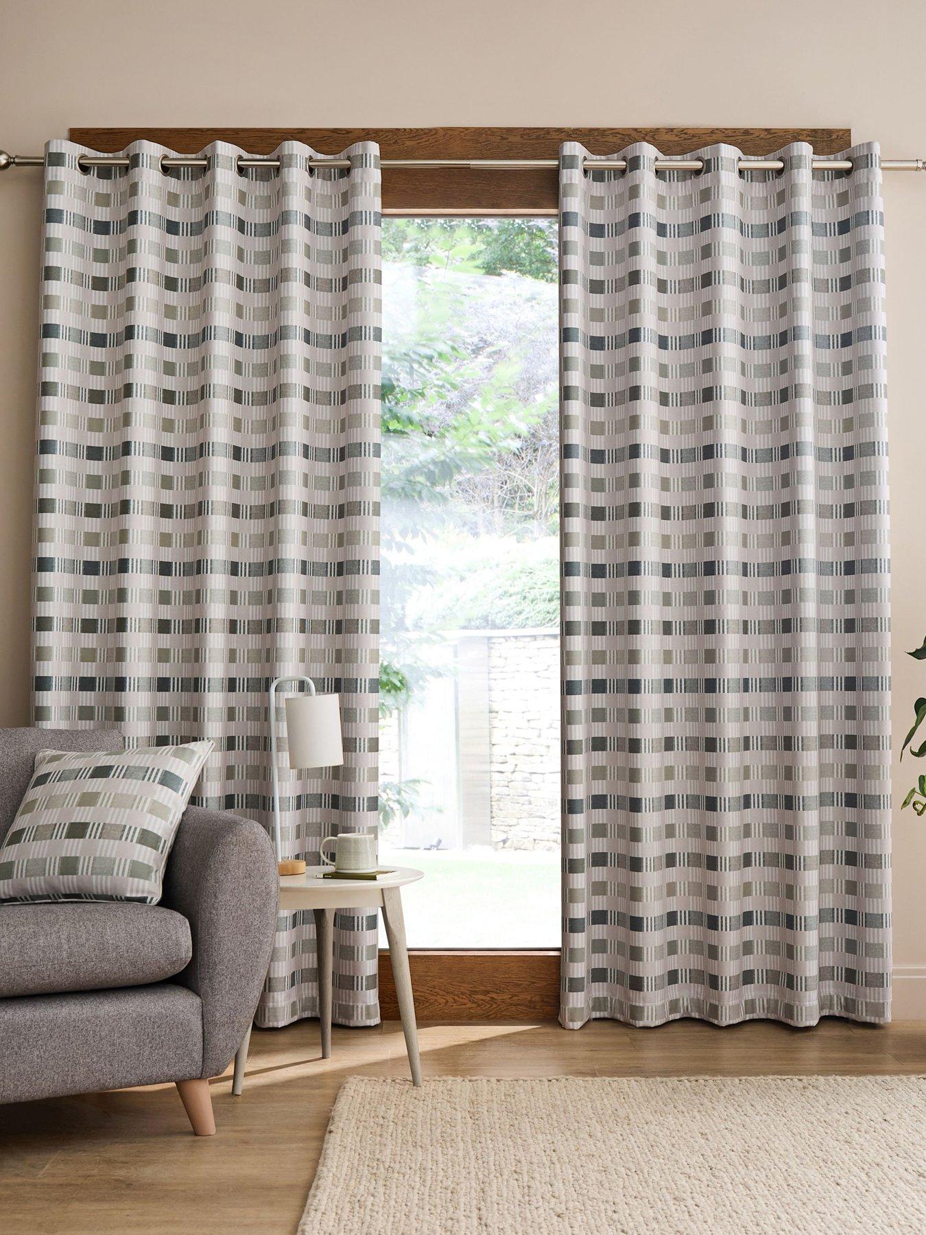 Catherine Lansfield Wilson Check Thermal Blackout Curtain