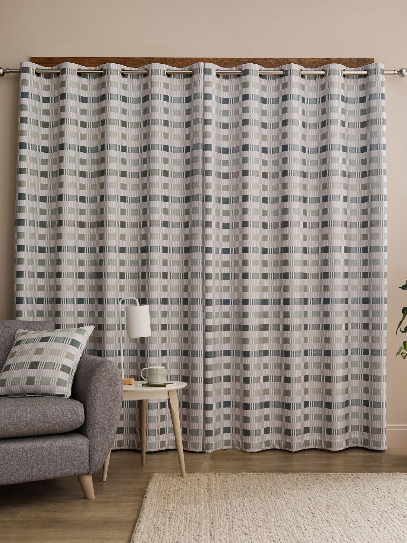 catherine-lansfield-wilson-check-thermal-blackout-curtain-66x54cmback