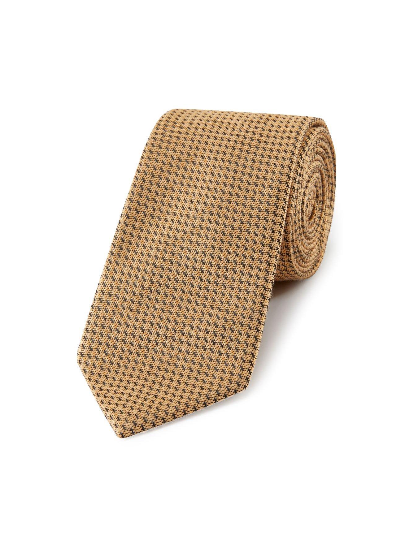 Image 3 of 4 of Skopes Skopes Textured Tie And Floral Pocket Square Set
