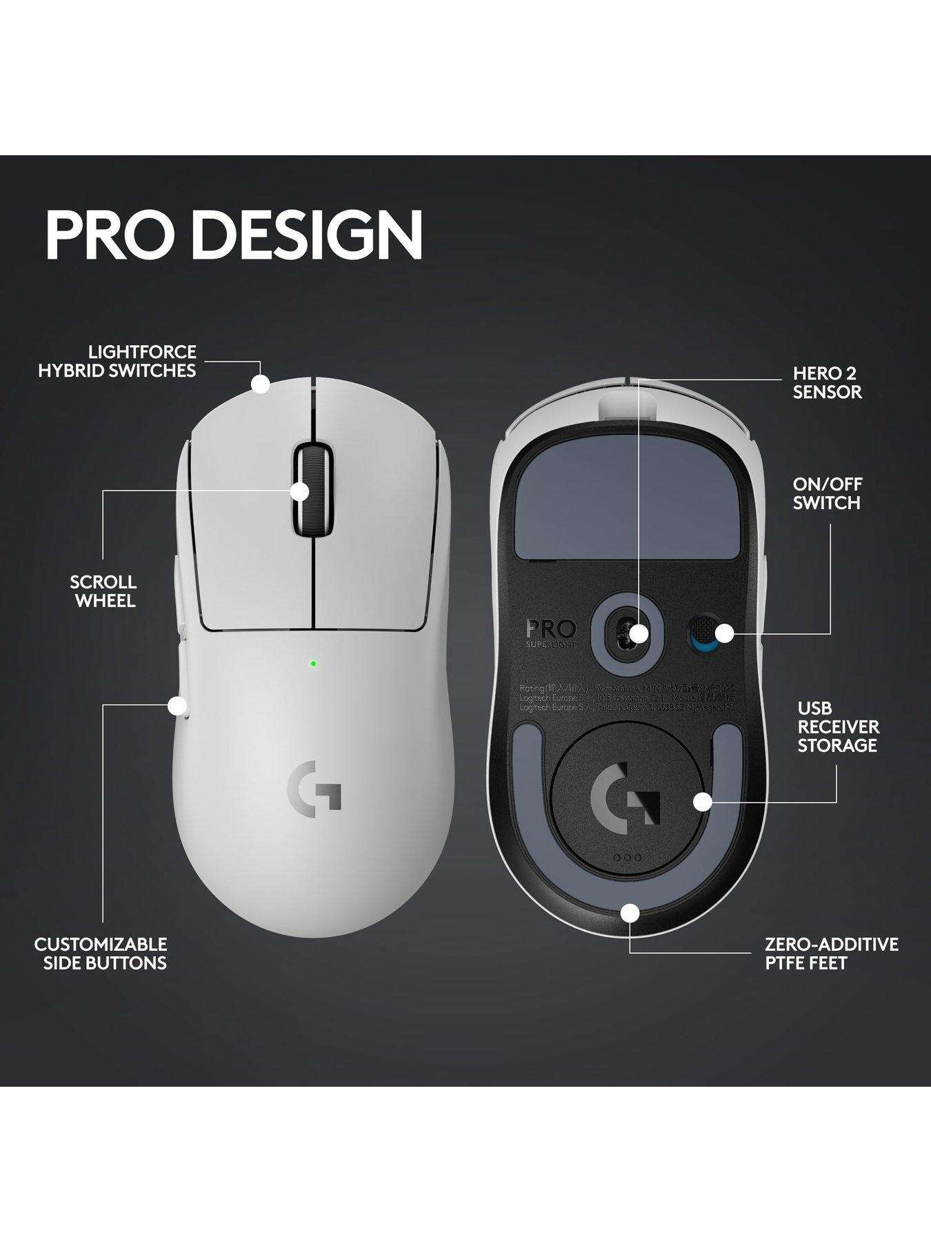 Image 5 of 7 of LogitechG PRO X Superlight 2 Wireless Gaming Mouse - White
